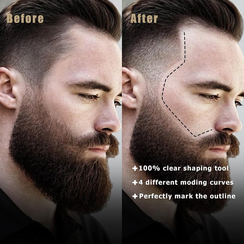 Noerrors Barber Pencil for Lineup Magic Hairline Beard Guide Shaping Pencils Barber Chalk for Design Hairline Razor Trace Black Brown White Barber Pencils Set with Sharpener Ruler Brush for Men - Image 4